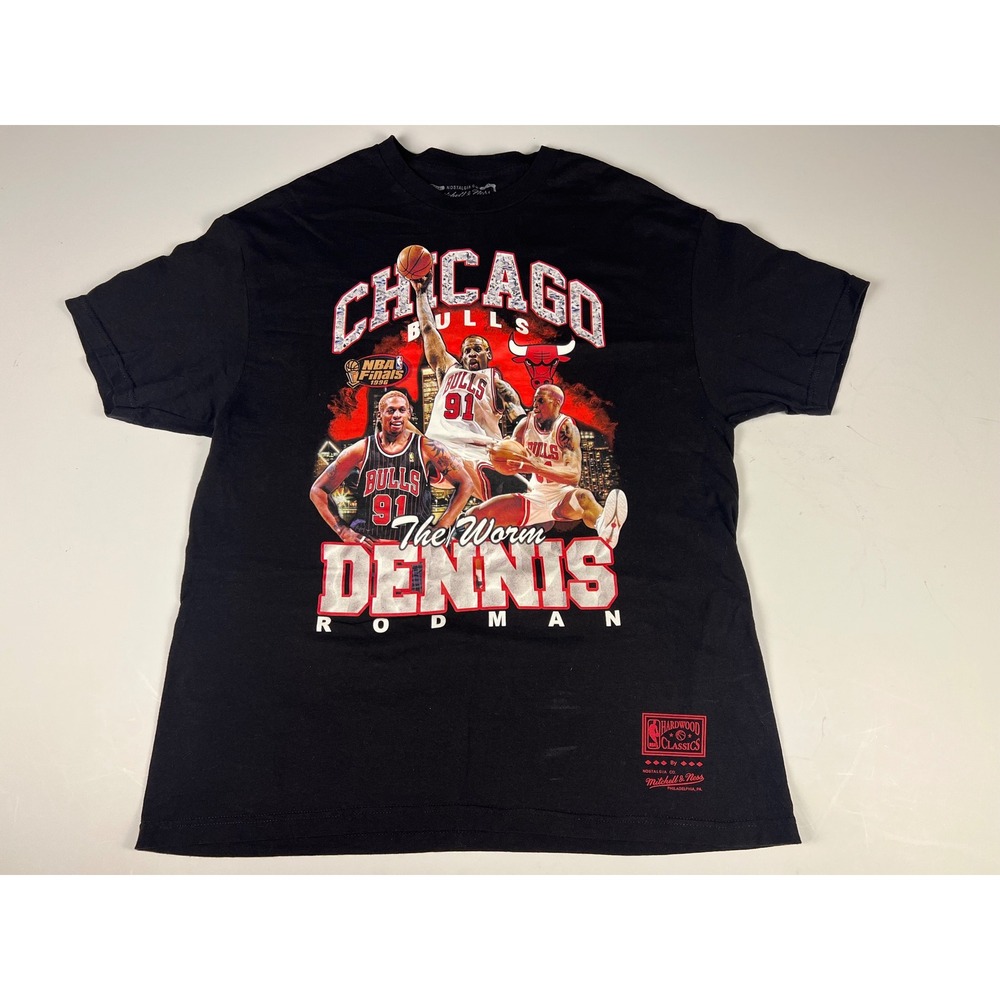 Dennis‎ Rodman Chicago Bulls NBA Mitchell & Ness T Shirt Mens XL